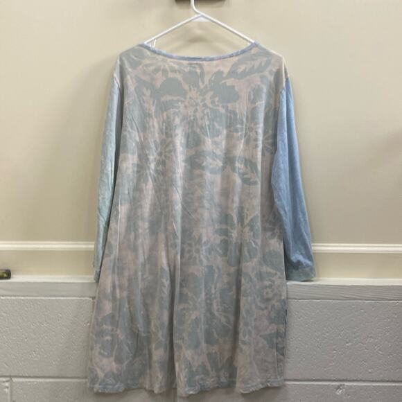 Winter Sun women’s size L cotton multi color print tunic top - Picture 2 of 5